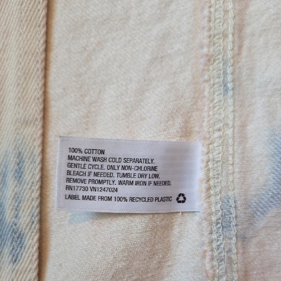 Future Collective Gabriella Karefa Size 12 Ivory & Blue Tye-Dye Denim Skirt - Picture 11 of 14